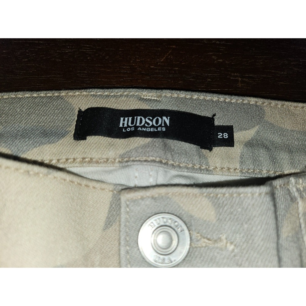 Hudson Nico Jeans Womens Tan Peyote Camo Mid Rise Straight Stretch Size 28 NWT - Picture 4 of 12